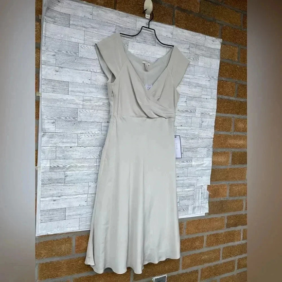 J.Crew Wedding Collection Champagne-Colored Dress Sz  8 - Picture 4 of 13